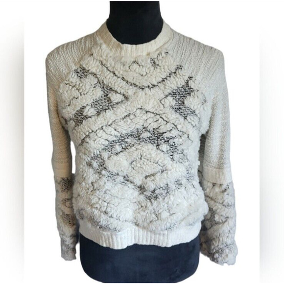 Amadi cream long sleeve crew neck sweater, size xs - Picture 1 of 5
